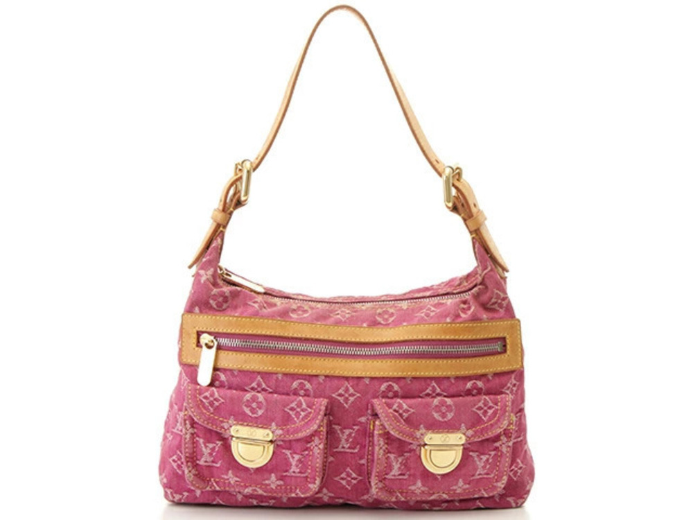 LOUIS VUITTON Baggy Monogram Denim Fuschia Pink